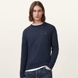 Allsaints Mode Merino Crew Neck Ramskull Sweater